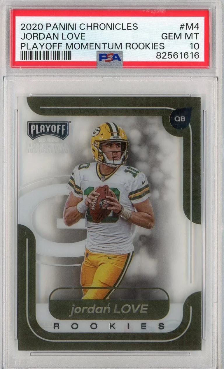 Graded 2020 Chronicles Jordan Love #M4 Playoff Momentum RC Card PSA 10