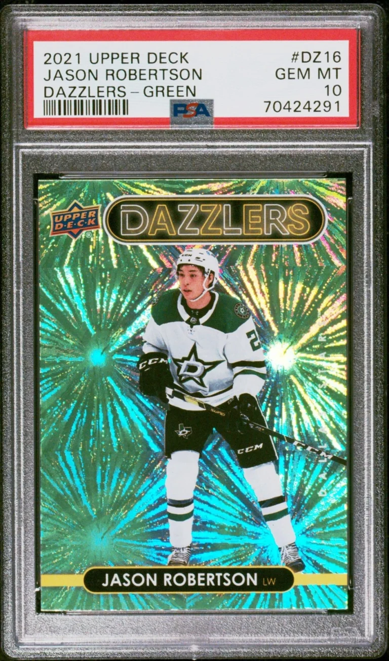 Graded 2021 Upper Deck Jason Robertson #GZ Dazzlers Green Card PSA 10 Gem