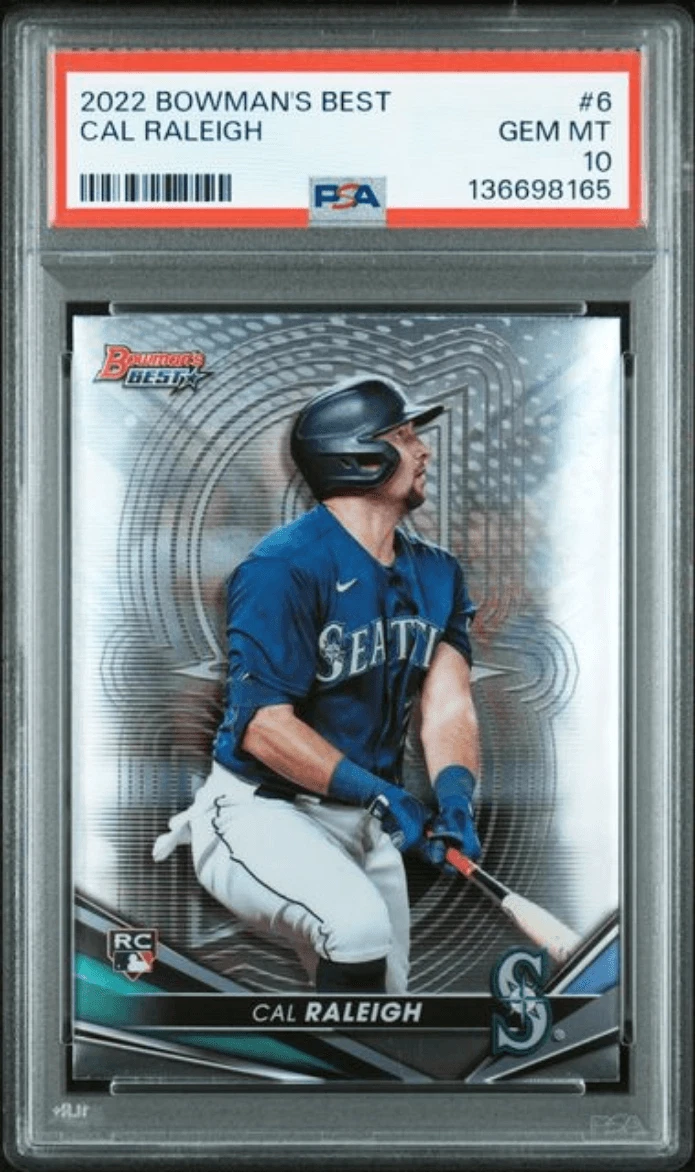 Graded 2022 Topps Bowmans Best Cal Raleigh #6 Rookie Card PSA 10