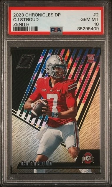 Graded 2023 Panini Chronicles DP C.J. Stroud #2 Zenith RC Card PSA 10