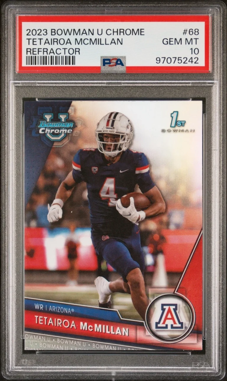 Graded 2023 Bowman U Chrome Tetairoa McMillan #68 REF RC Card PSA 10