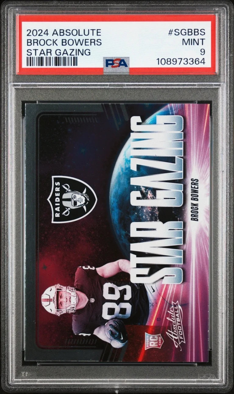 Graded 2024 Panini Absolute Brock Bowers #SGBBS Star Gazing Card PSA 9
