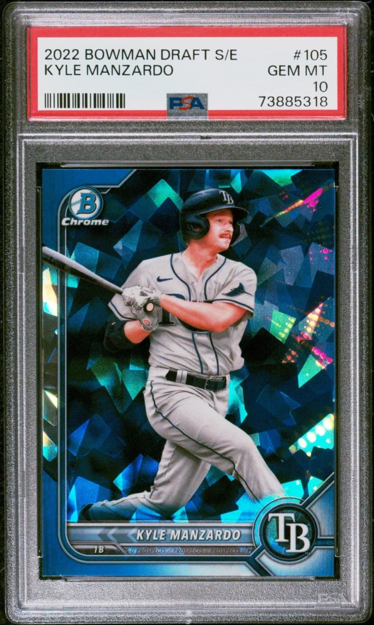 Graded 2022 Topps Bowman Draft Sapphire Kyle Manzardo #105 Card PSA 10