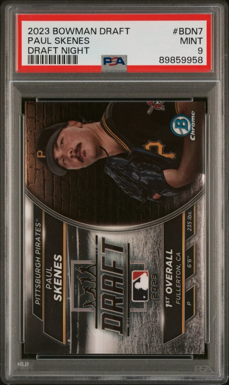 Graded 2023 Topps Bowman Draft Paul Skenes #BDN7 Draft Night Card PSA 9