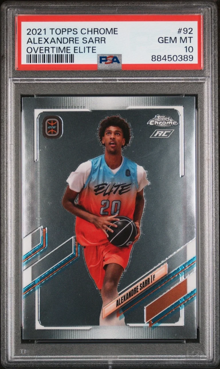 Graded 2021 Topps Chrome Alexandre Sarr #92 OT Elite RC Card PSA 10