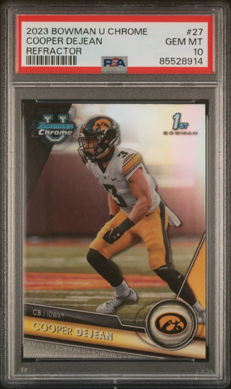 Graded 2023 Bowman U Chrome Cooper DeJean #27 Refractor RC Card PSA 10