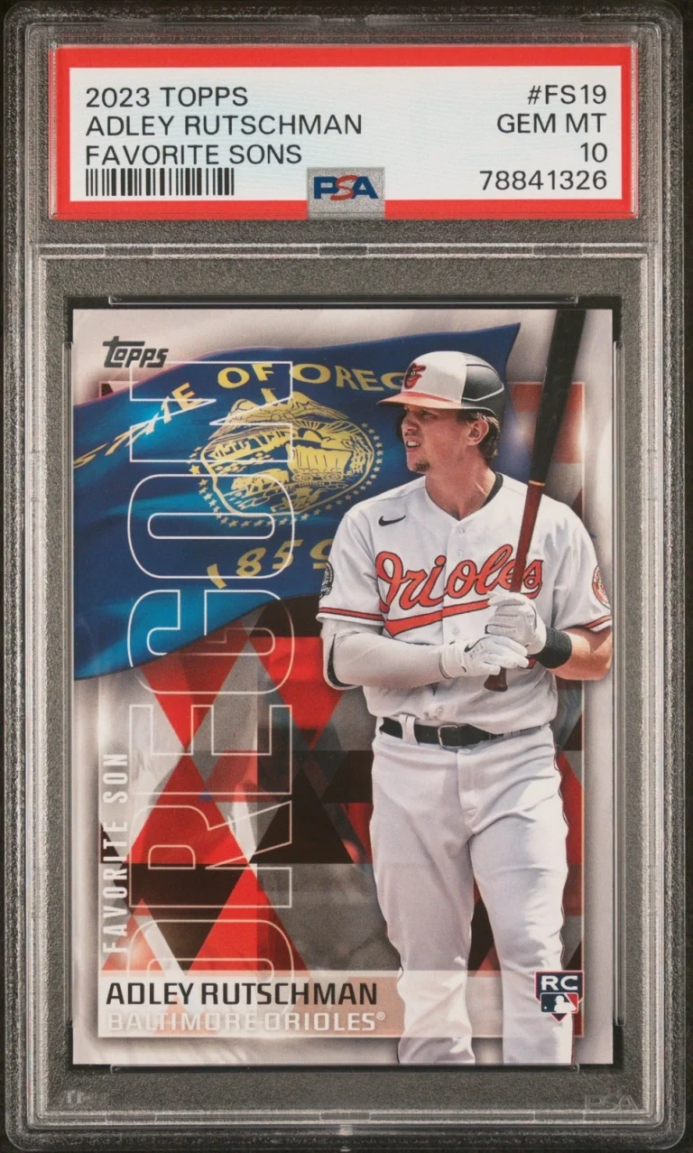 Graded 2023 Topps Adley Rutschman #FS19 Favorite Sons RC Card PSA 10