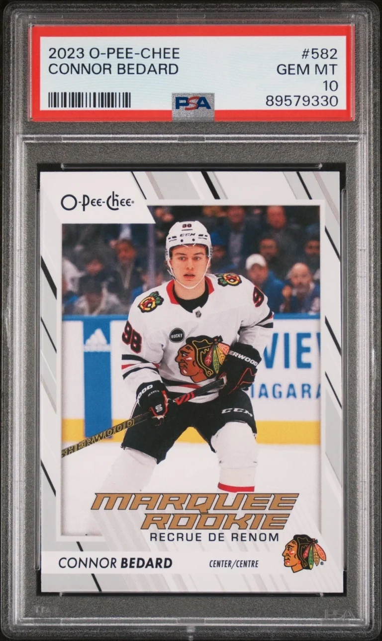 Graded 2023 Upper Deck O-pee-Chee Connor Bedard #582 Rookie Card PSA 10