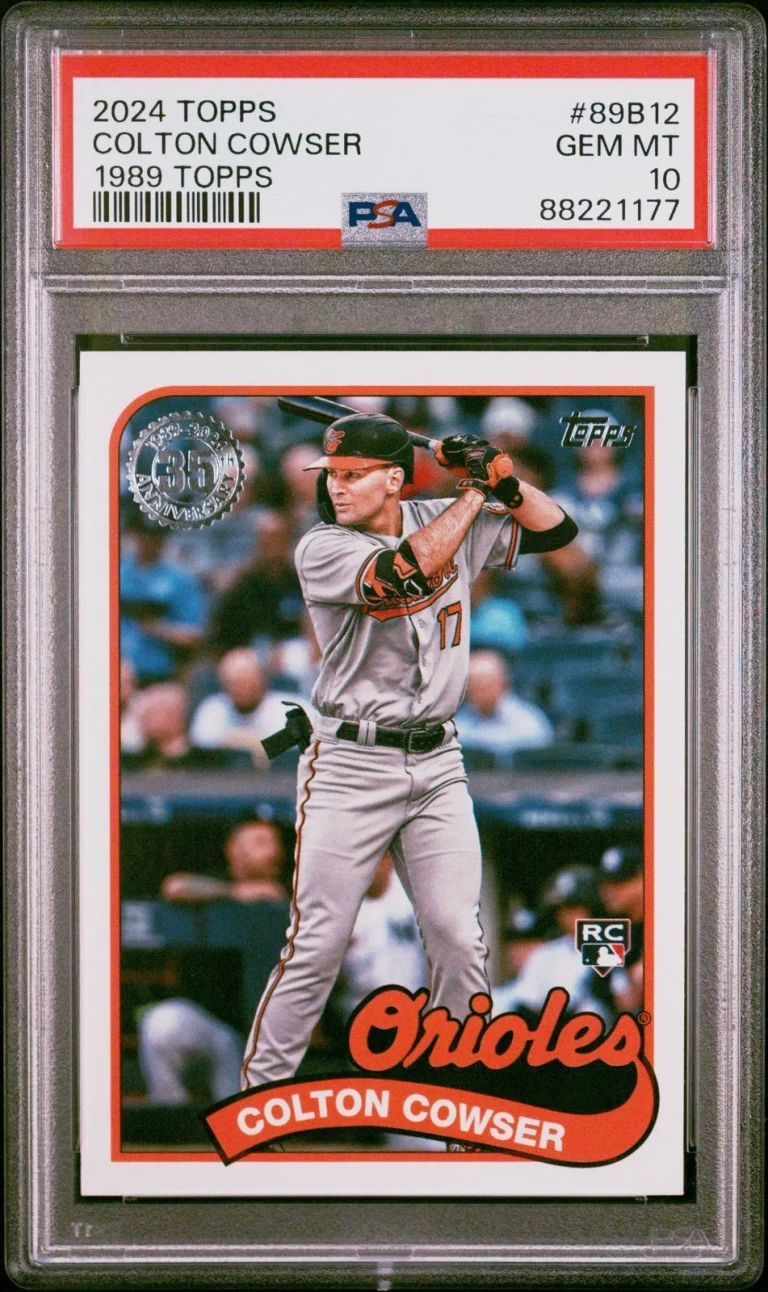 Graded 2024 Topps Colton Cowser #89B12 1989 Topps Rookie RC Card PSA 10