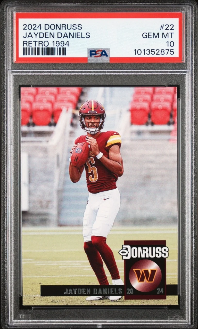 Graded 2024 Panini Donruss Jayden Daniels #22 Retro 1994 RC Card PSA 10