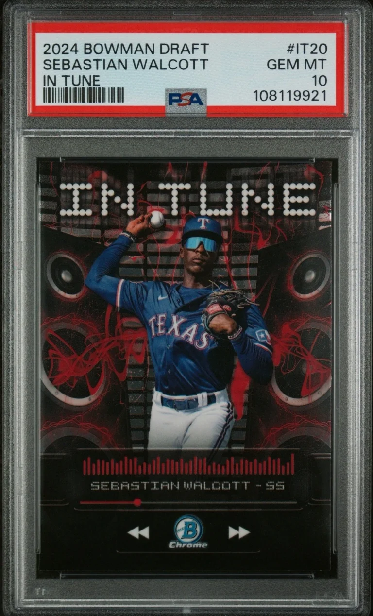 Graded 2024 Bowman Draft Sebastian Walcott #IT20 In Tune RC Card PSA 10