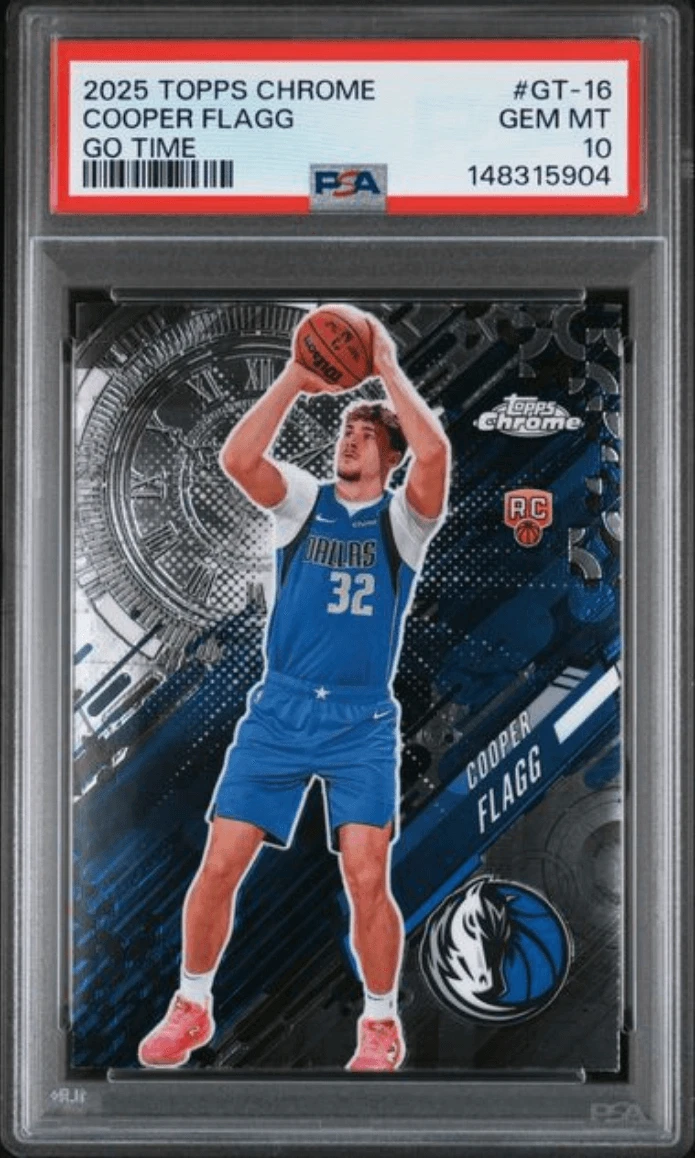 Graded 2025 Topps Chrome Cooper Flagg #GT16 Go Time Rookie Card PSA 10 Mint