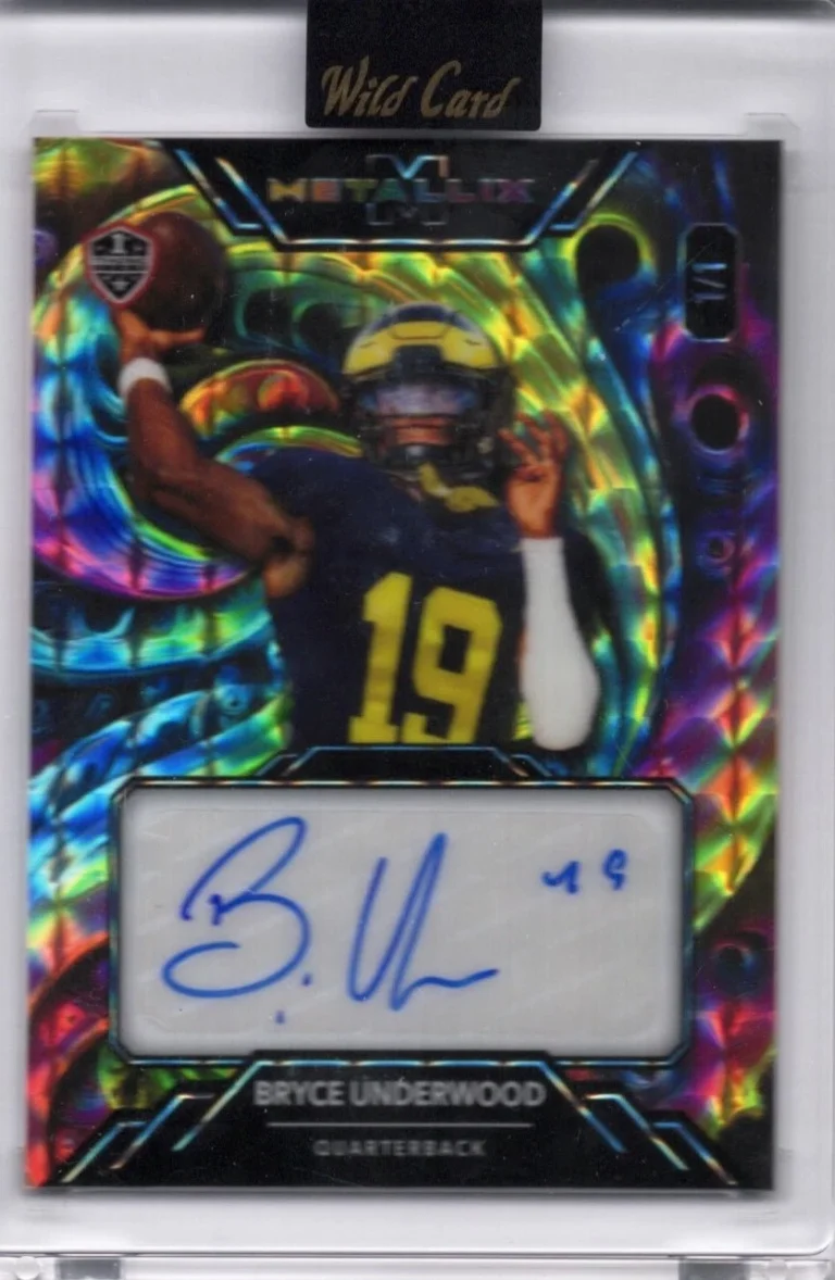 2025 Wild Card Metallix Bryce Underwood WMFABU Rainbow Auto 1/1 Rookie Card