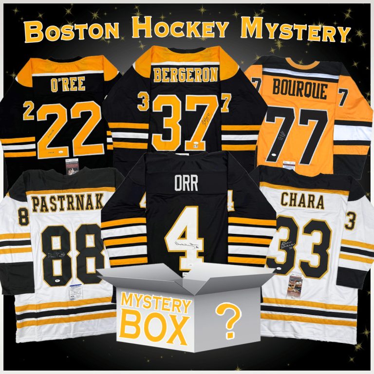 Autographed/Signed Boston Jersey Mystery Box with PSA JSA or Beckett COA