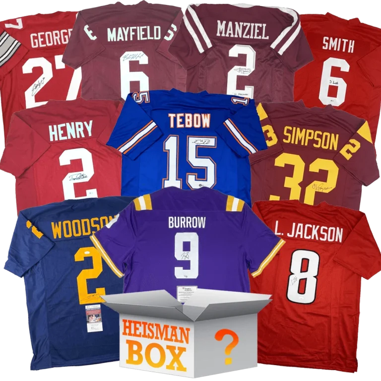 Heisman Winners Autographed/Signed Jersey Mystery Box PSA JSA or BAS COA