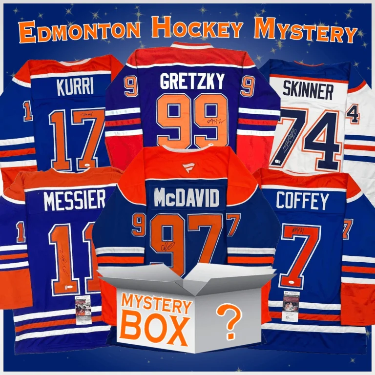 Autographed/Signed Edmonton Jersey Mystery Box PSA JSA or Beckett COA