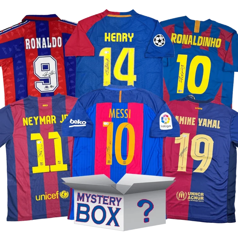 FC Barcelona Autographed/Signed Jersey Mystery Box PSA JSA or Beckett COA