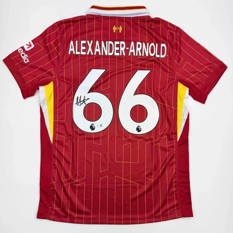 Autographed/Signed Trent Alexander-Arnold Liverpool Red Jersey BAS COA #2