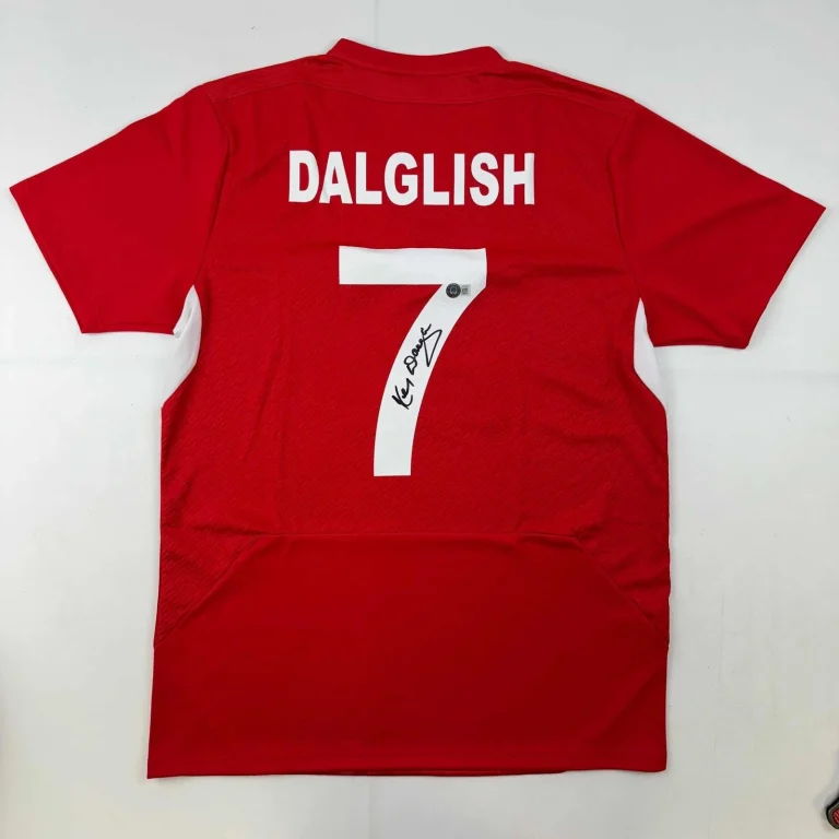 Autographed/Signed Kenny Dalglish Liverpool Red Carlsberg Jersey Beckett