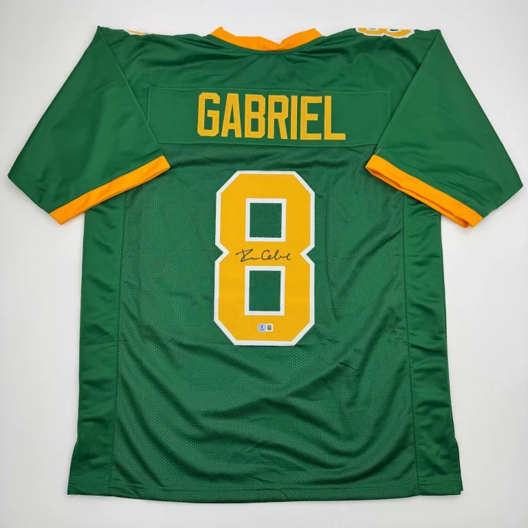 Autographed/Signed Dillon Gabriel Oregon Green College Jersey BAS COA