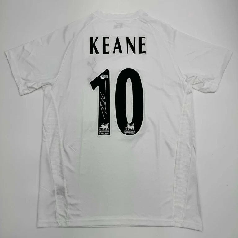 Autographed/Signed Robbie Keane Tottenham White Jersey Beckett BAS COA