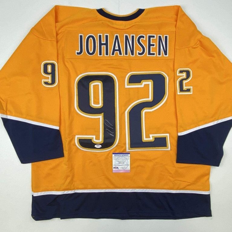 Autographed/Signed RYAN JOHANSEN Nashville Yellow Jersey PSA/DNA COA Auto