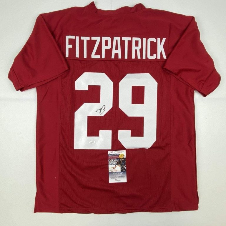 Autographed/Signed MINKAH FITZPATRICK Alabama Red Jersey JSA COA Auto
