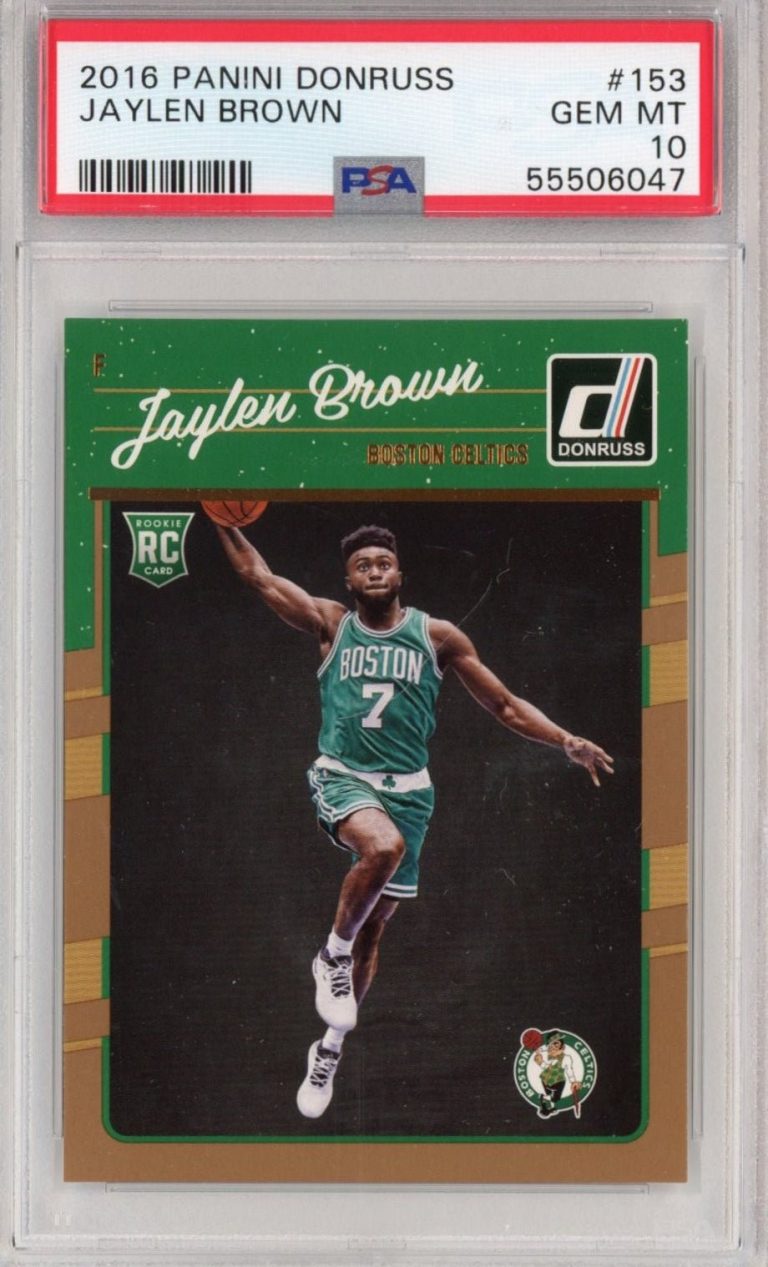 Graded 2016-17 Panini Donruss Jaylen Brown #153 Rookie Card PSA 10
