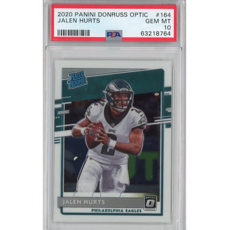 Graded 2020 Panini Donruss Optic Jalen Hurts #164 Rookie RC Card PSA 10