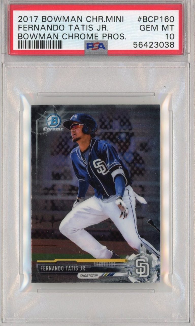 Graded 2017 Bowman Chrome Mini Fernando Tatis Jr. #BCP160 Prospects RC Ba