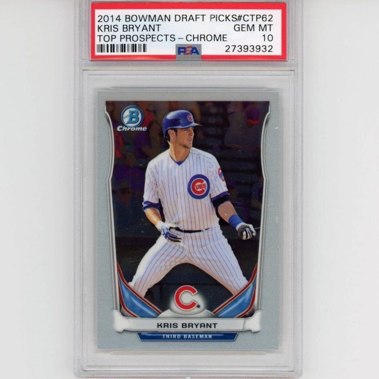 Graded 2014 Bowman Draft Picks Chrome Kris Bryant #CTP62 Rookie RC Card