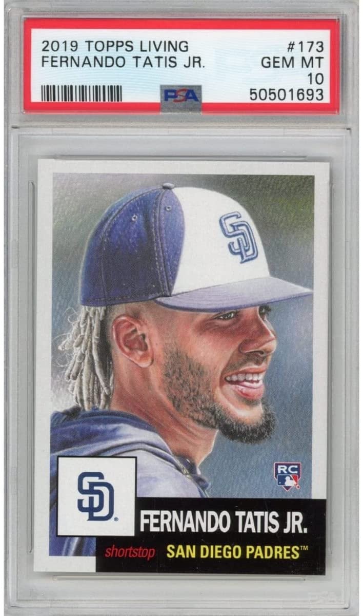 Graded 2019 Topps Living Fernando Tatis Jr. #173 Rookie RC Card PSA 10