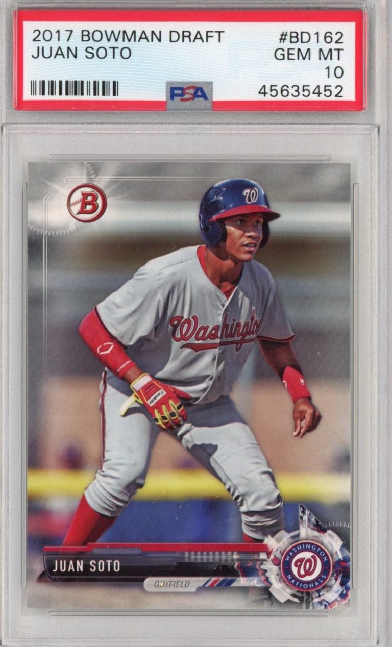 Graded 2017 Topps Bowman Draft Juan Soto #BD162 Rookie RC Card PSA 10 G