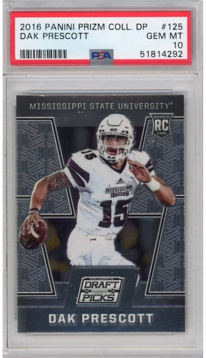 Graded 2016 Panini Prizm Draft Picks Dak Prescott #125 Rookie RC Footbal