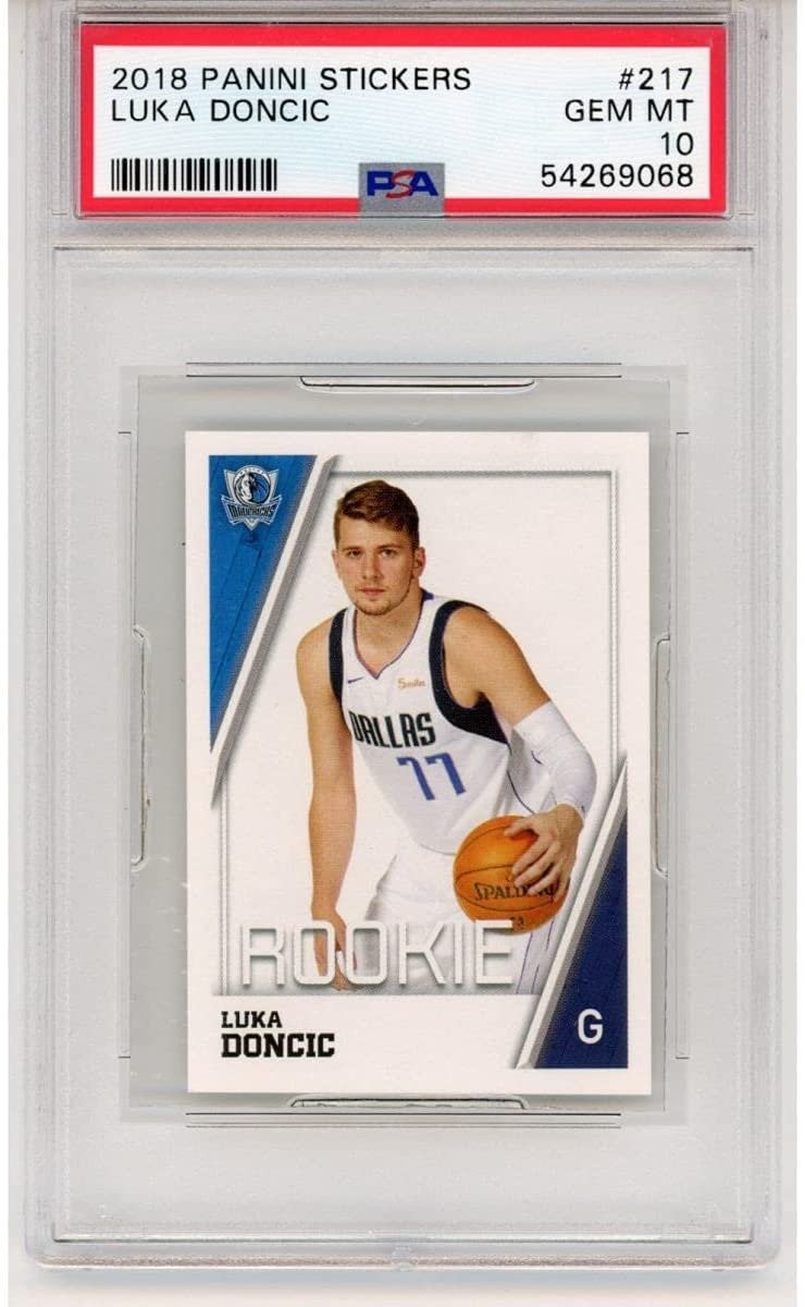 Graded 2018-19 Panini Stickers Luka Doncic #217 Rookie RC Card PSA 10