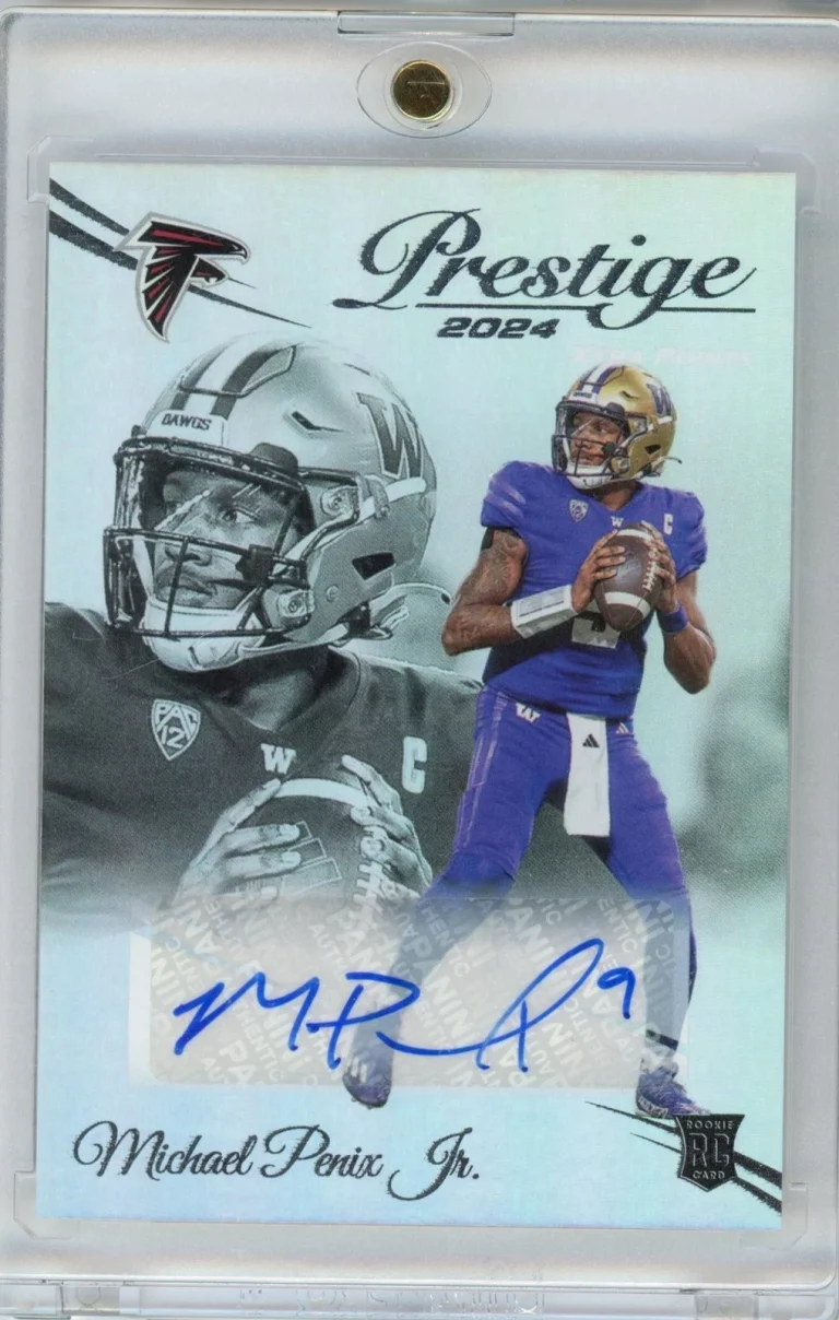 2024 Panini Prestige Michael Penix Jr #335 Xtra Points Auto Rookie Card