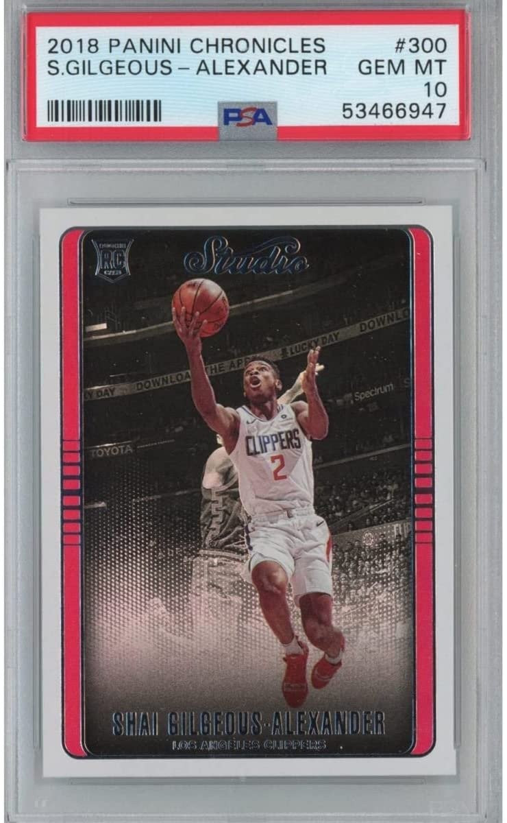 Graded 2018-19 Panini Chronicles Shai Gilgeous-Alexander #300 RC Basketba
