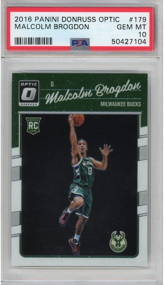 Graded 2016-17 Panini Donruss Optic MALCOLM BROGDON #179 Rookie Card PSA 10