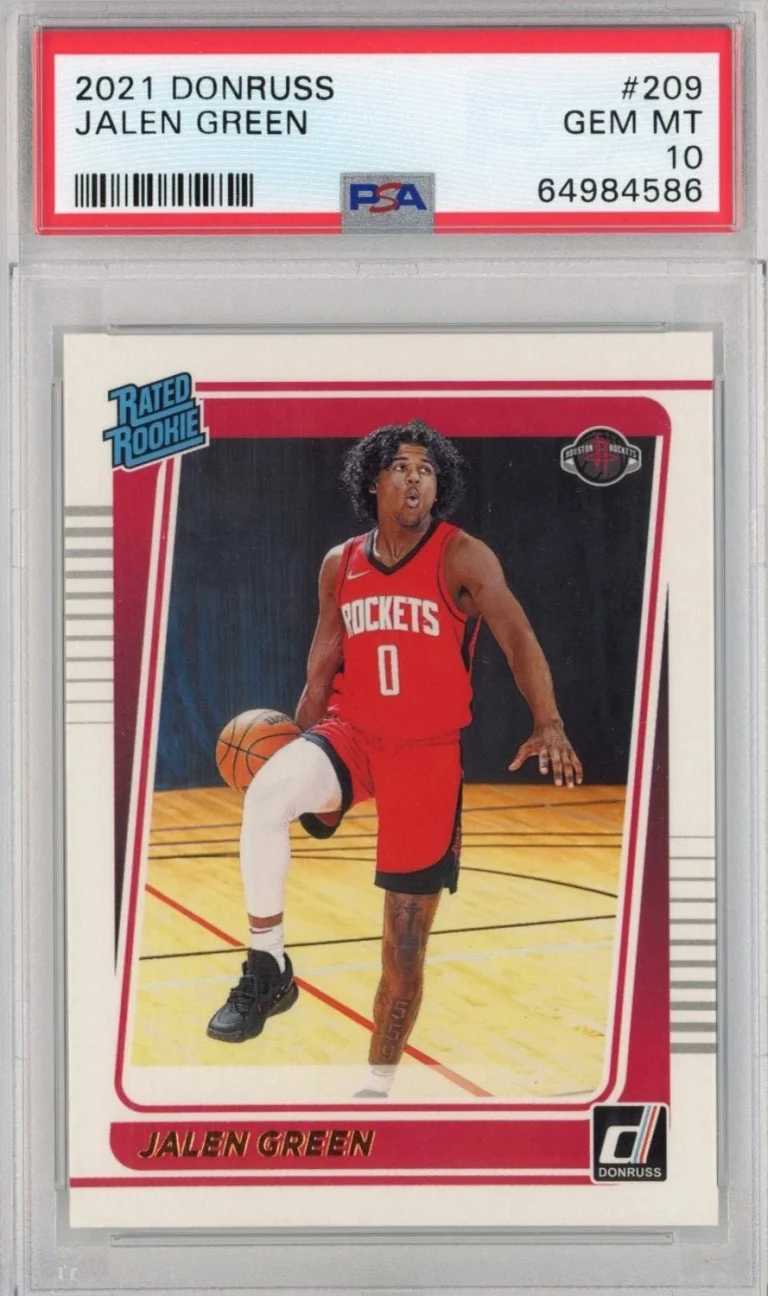 Graded 2021-22 Panini Donruss Jalen Green #209 Rookie RC Card PSA 10