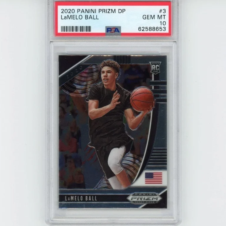 Graded 2020-21 Panini Prizm DP LAMELO BALL #3 Rookie RC Card PSA 10