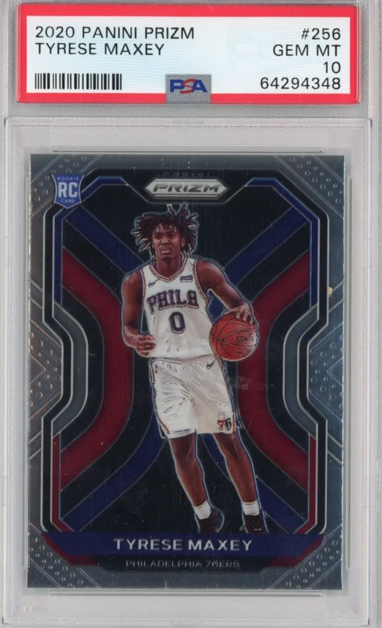 Graded 2020-21 Panini Prizm Tyrese Maxey #256 Rookie RC Card PSA 10