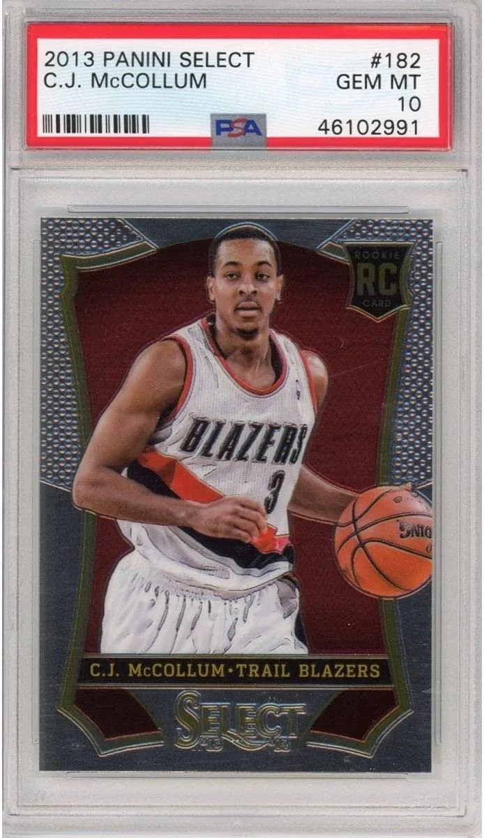 Graded 2013-14 Panini Select CJ C.J. MCCOLLUM #182 Rookie Card PSA 10