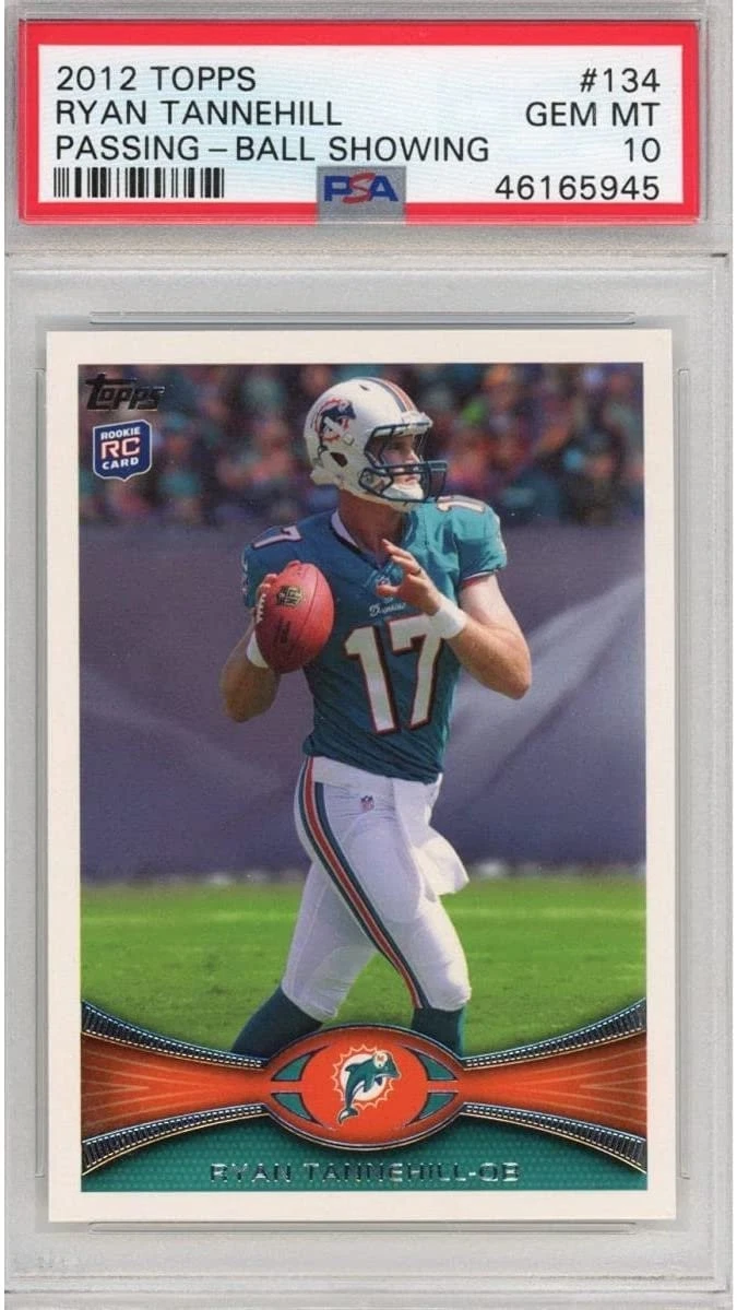 Graded 2012 Topps RYAN TANNEHILL #134 Passing Rookie RC Card PSA 10