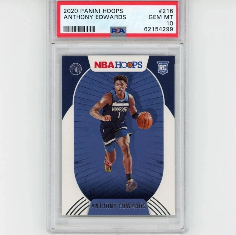 Graded 2020-21 Panini Hoops ANTHONY EDWARDS #216 Rookie Card PSA 10