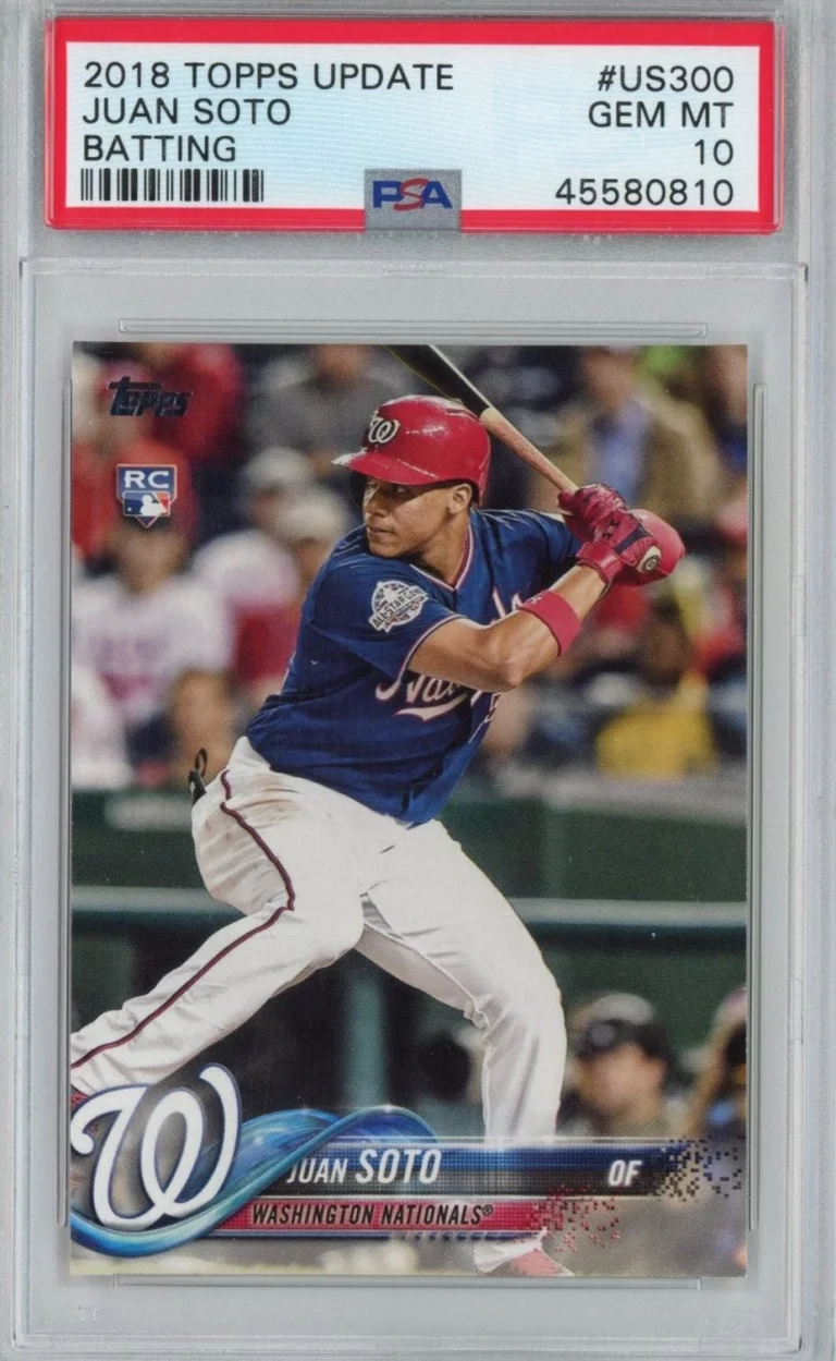 Graded 2018 Topps Update Juan Soto #US300 Batting Rookie RC Card PSA 10