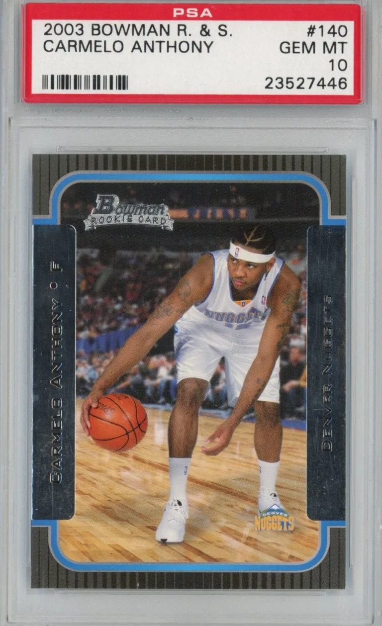 Graded 2003-04 Bowman RCs & Stars Carmelo Anthony #140 RC Card PSA 10