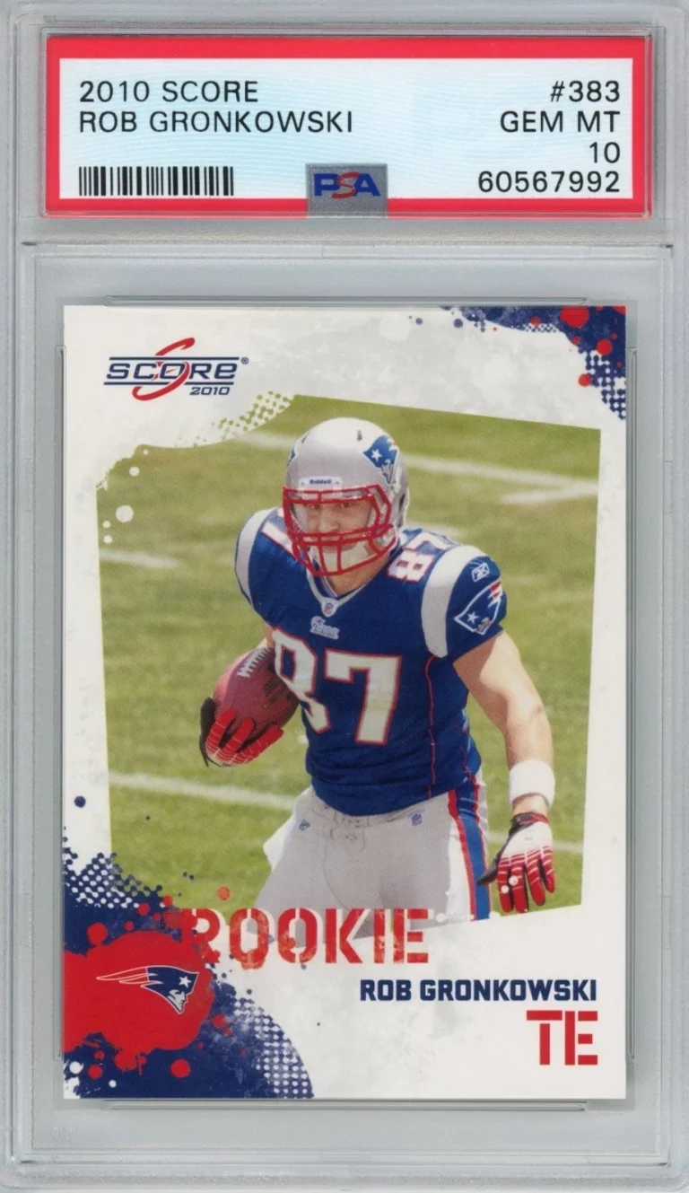 Graded 2010 Score Rob Gronkowski #383 Rookie RC Card PSA 10 Gem Mint