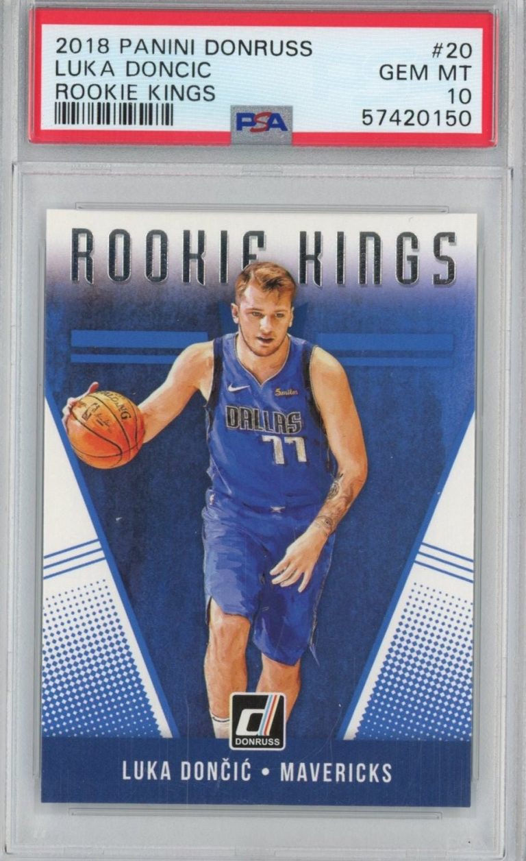 Graded 2018-19 Panini Donruss Luka Doncic #20 Rookie Kings Card PSA 10 Mint