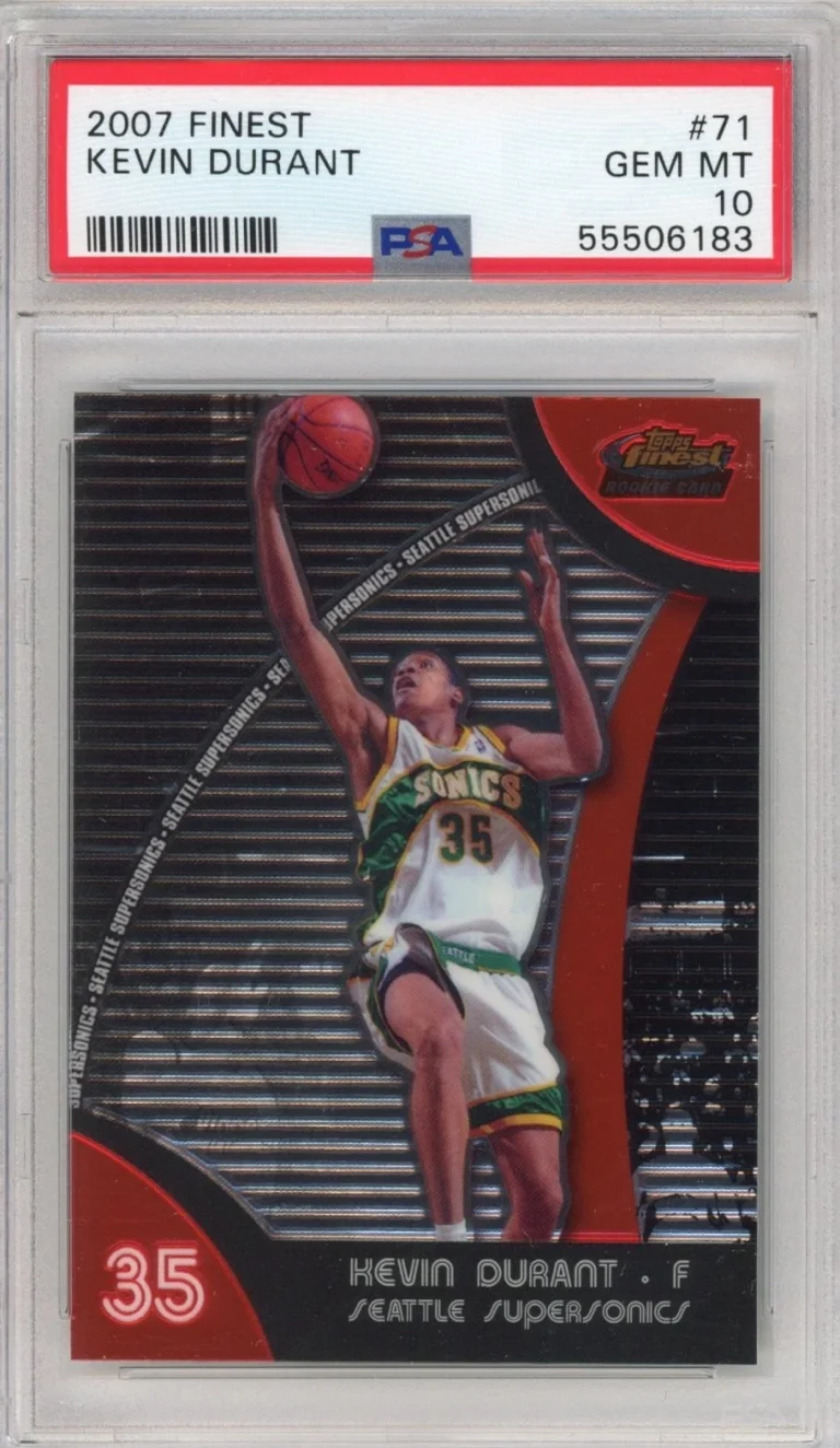 Graded 2007-08 Topps Finest Kevin Durant #71 Rookie RC Card PSA 10