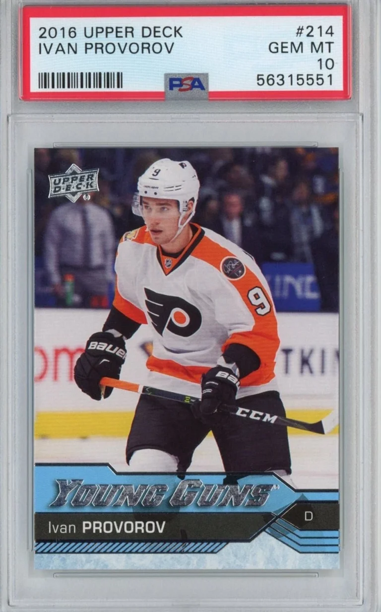 Graded 2016-17 Upper Deck UD Ivan Provorov #214 Rookie RC Card PSA 10 Mint